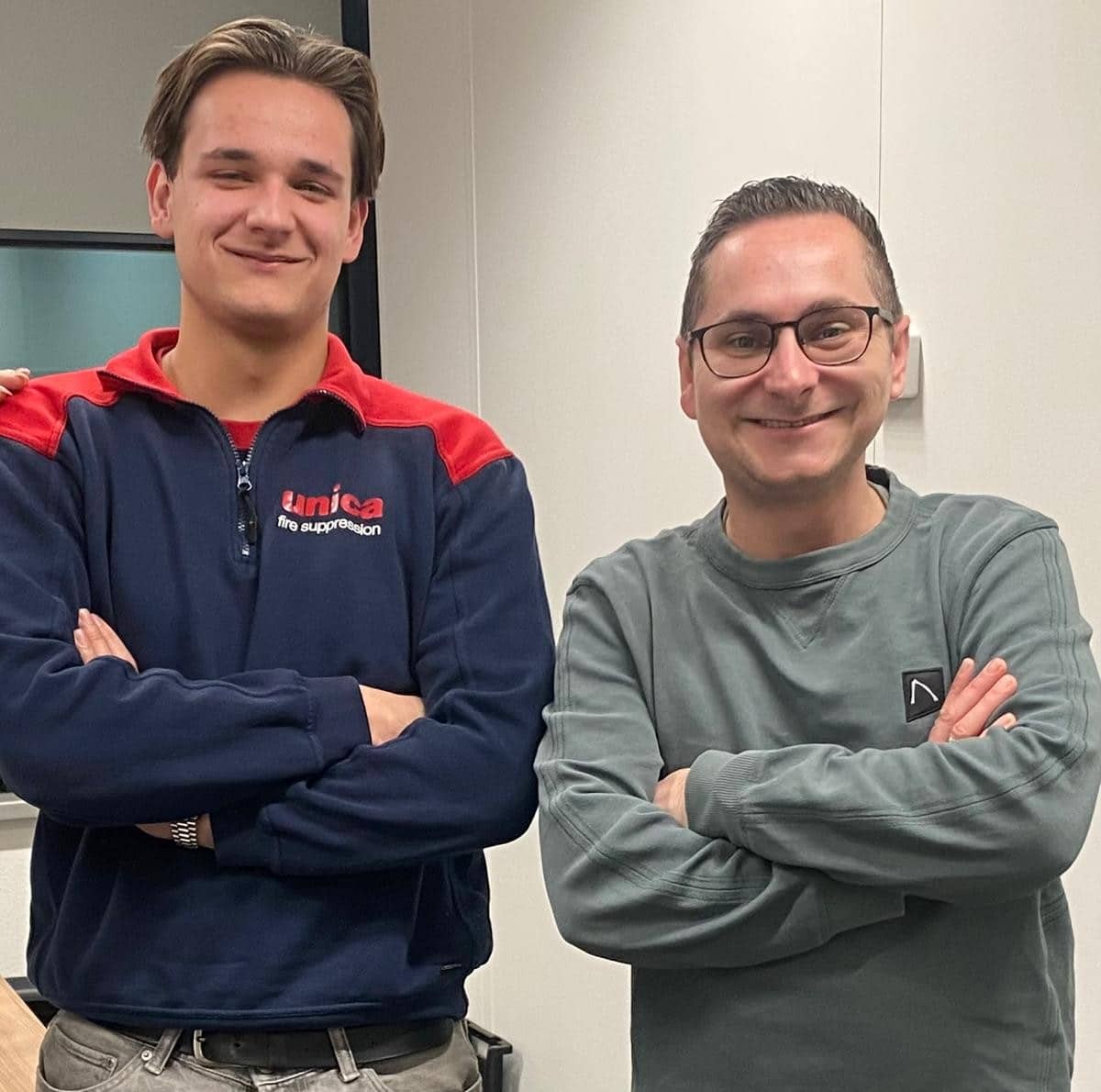 Jeffrey & Rick bij Unica Fire Safety