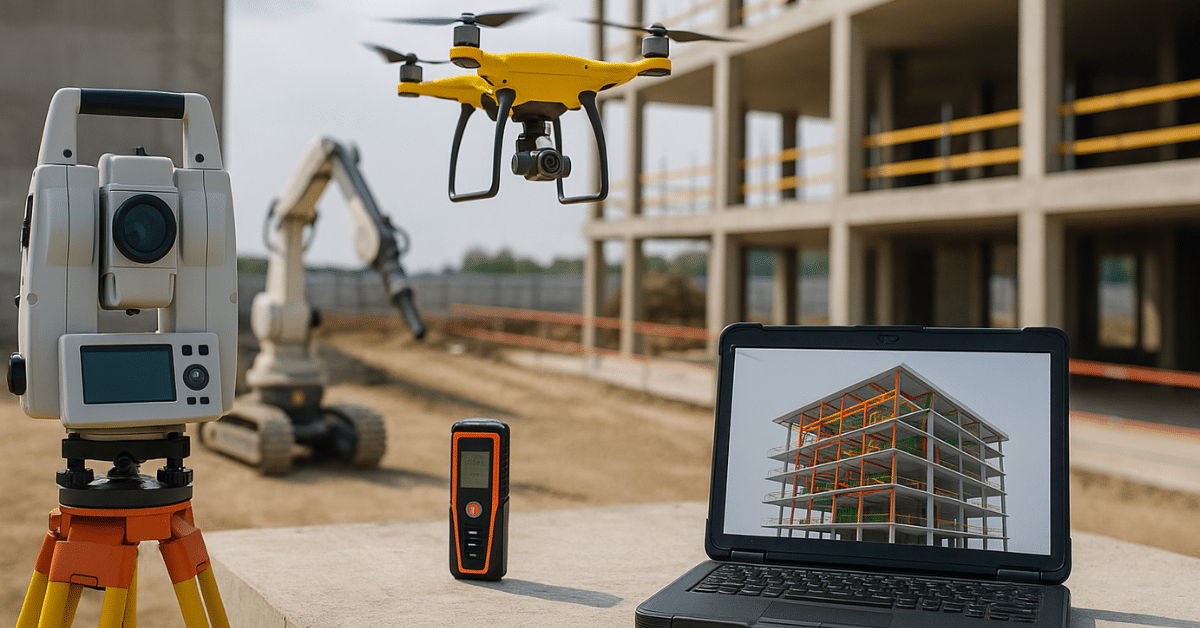 werken in de bouwsector met drones